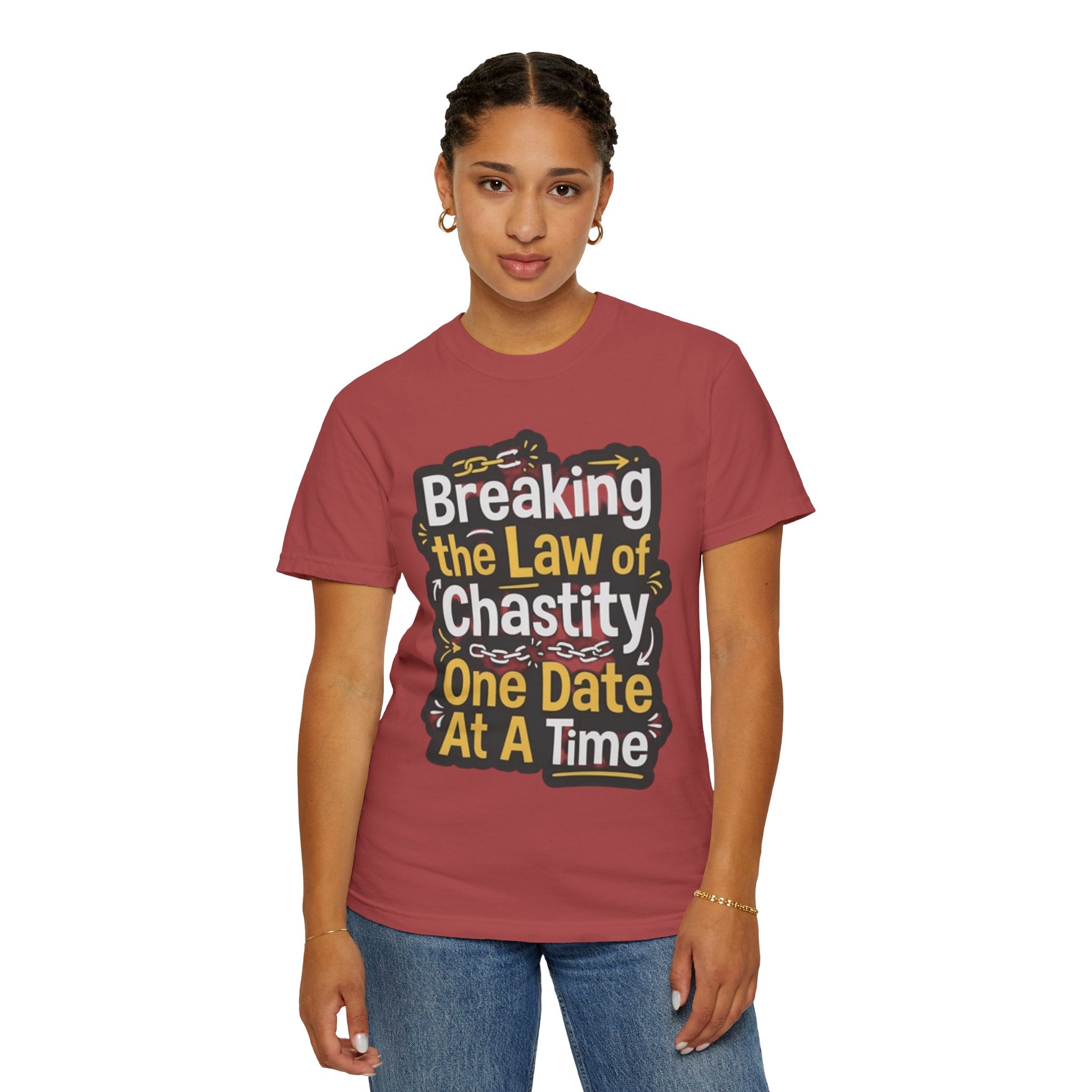 "Breaking the Law of Chastity" Unisex Garment-Dyed Tee