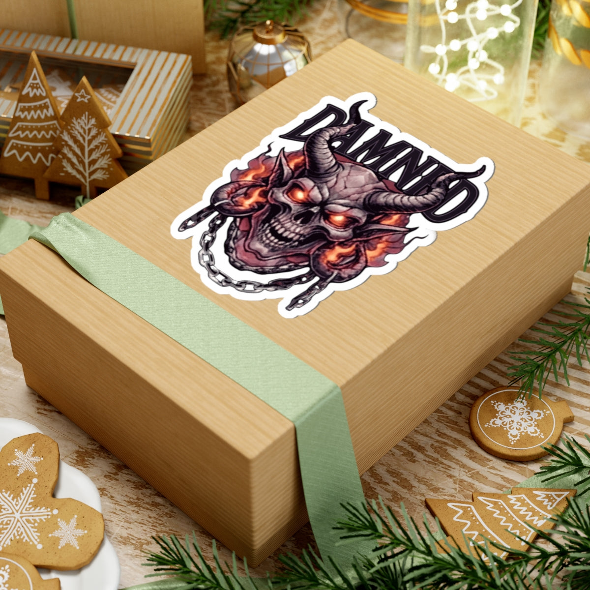 "Damned" Sticker — Main