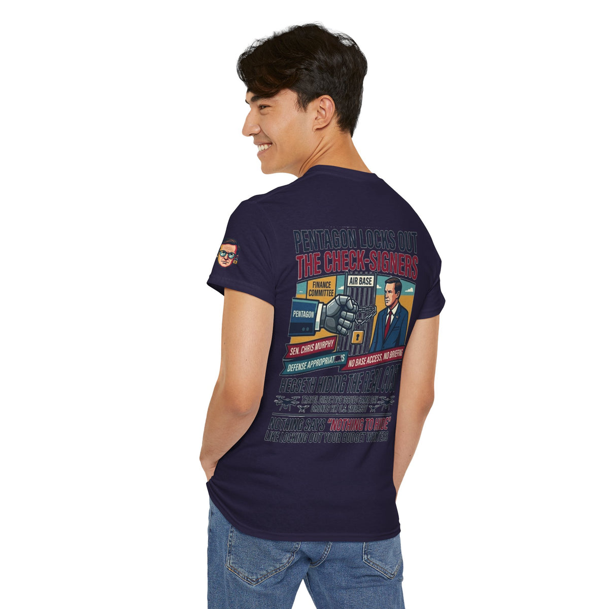 "Pentagon Locks Out The Check Signers" Premium Graphic Tee