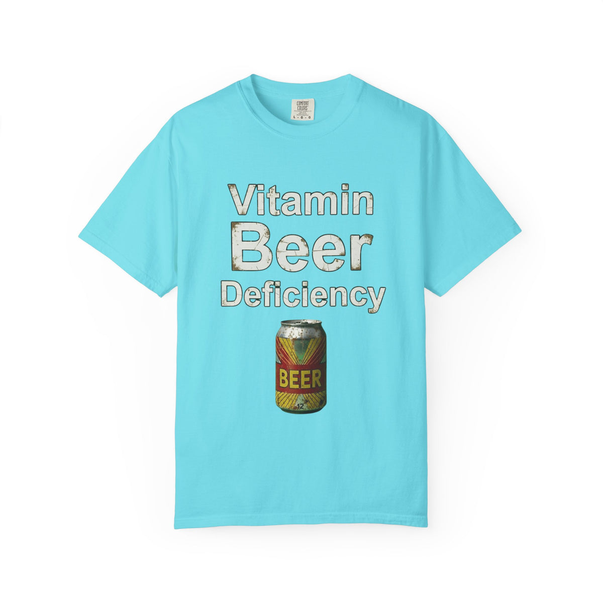 Color: Lagoon Blue | Vitamin Beer Unisex Garment-Dyed T-shirt