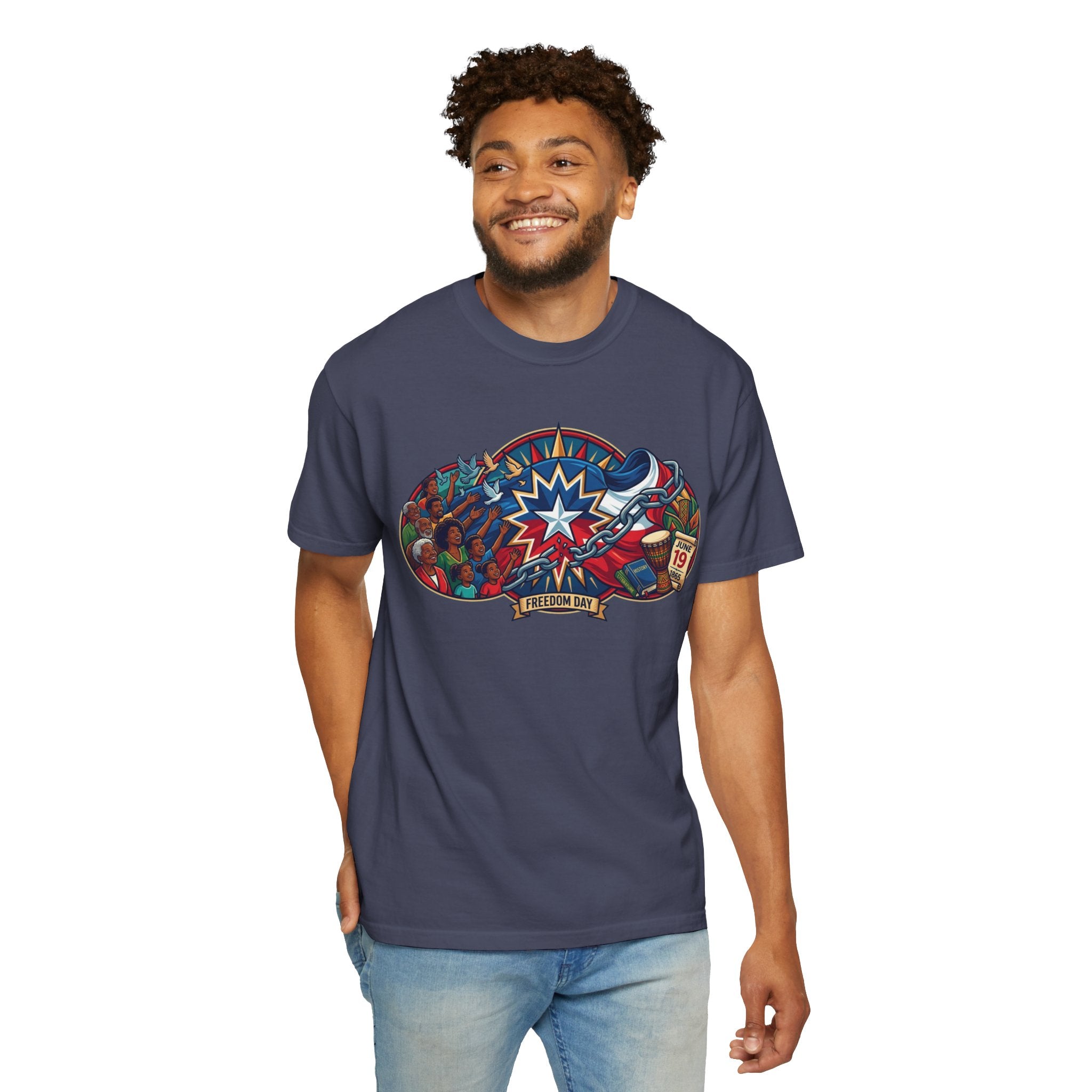 "Juneteenth" Unisex Garment-Dyed Tee