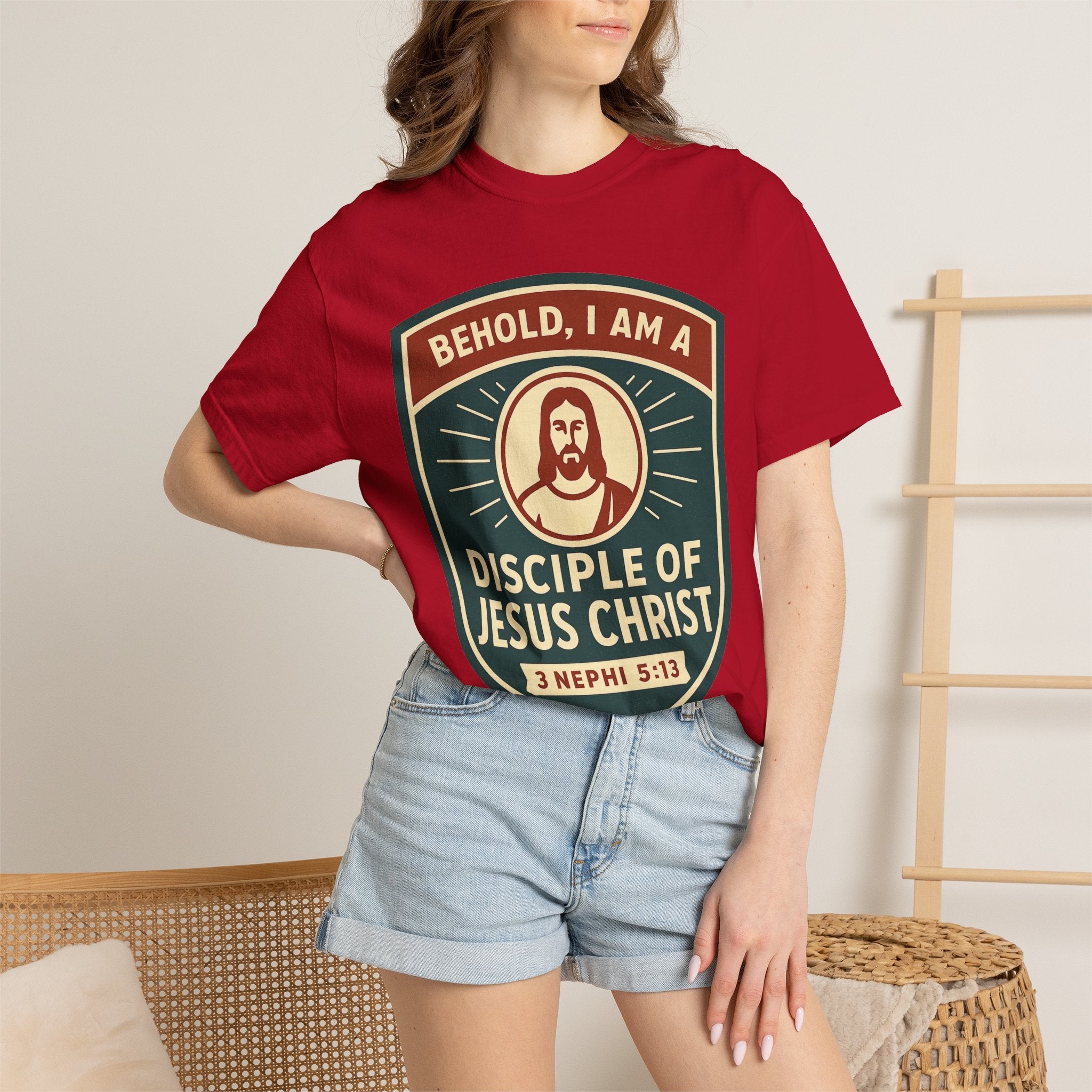 "Behold, I am a Disciple of Jesus Christ" Unisex Garment-Dyed T-shirt