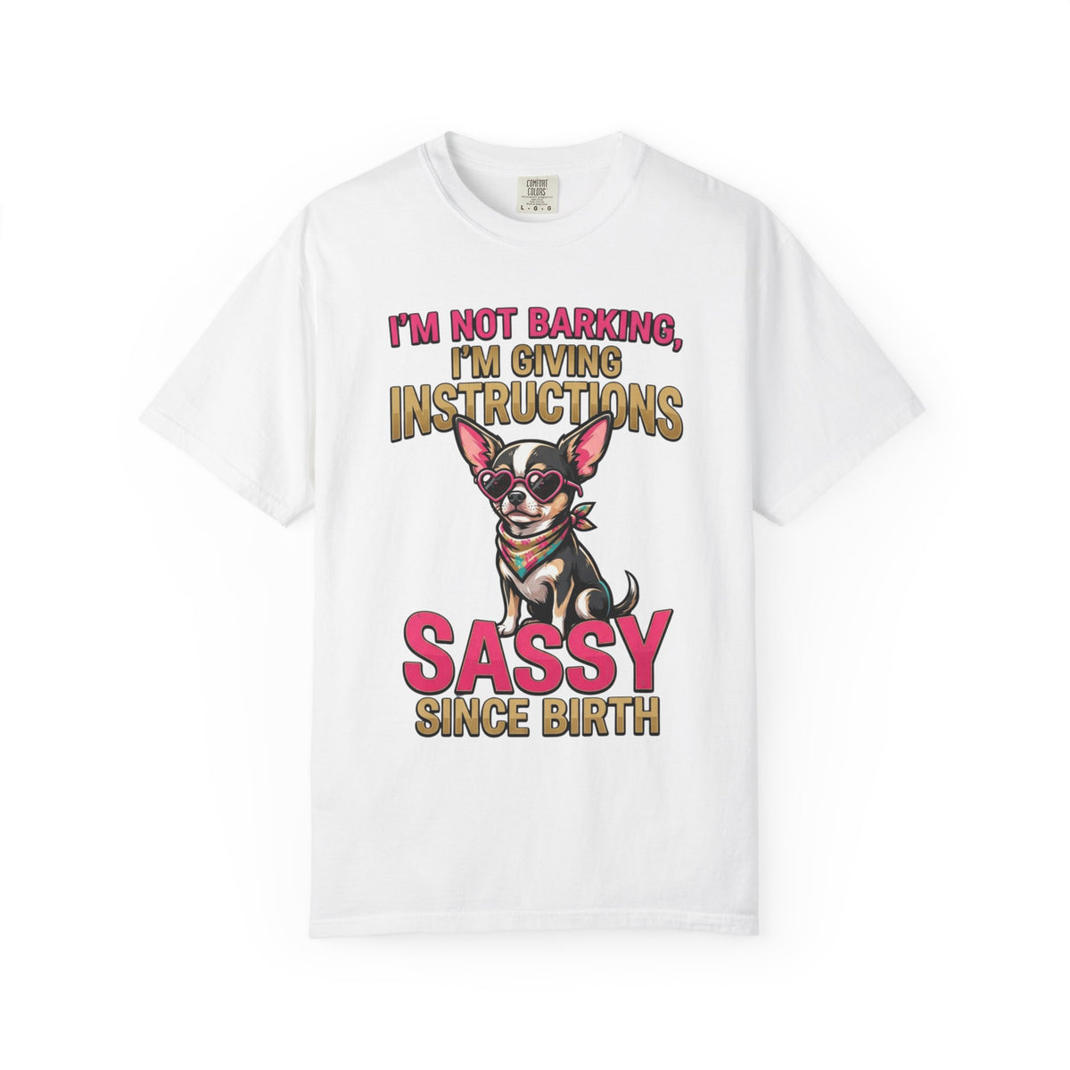 Color: White | Sassy Since Birth Unisex Garment-Dyed Tee