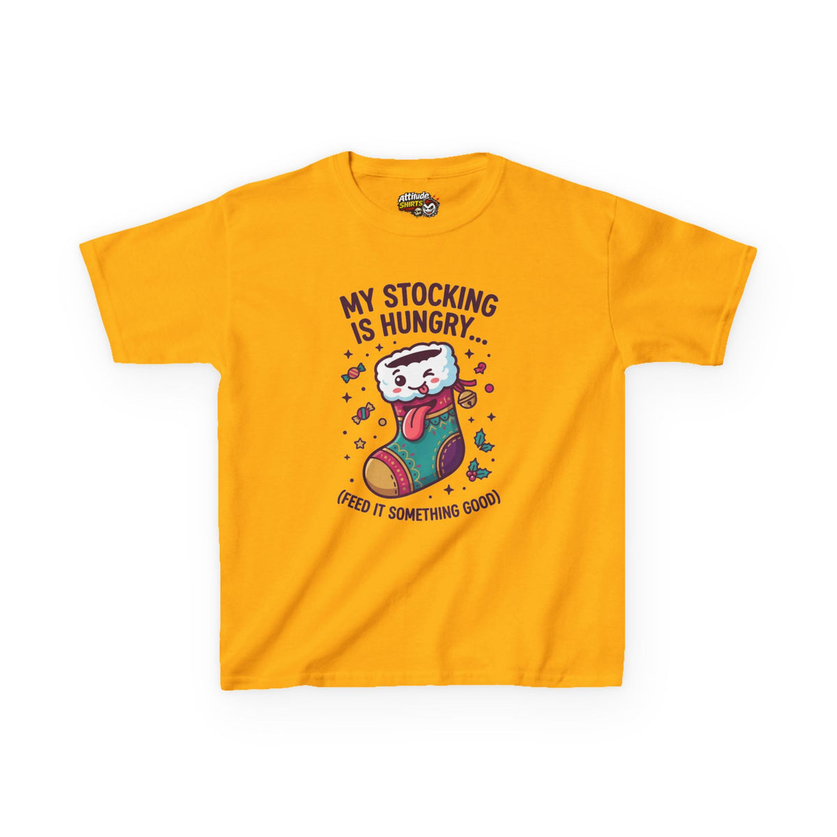 "My Stocking Is Hungry" Kids Tee