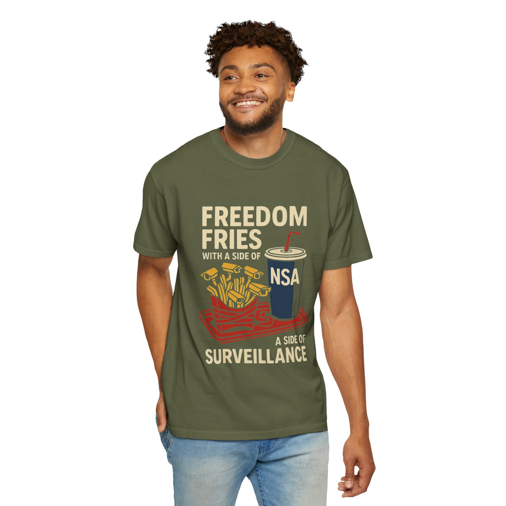 "Freedom Fries (With Extra Eyes)" Unisex Garment-Dyed T-shirt