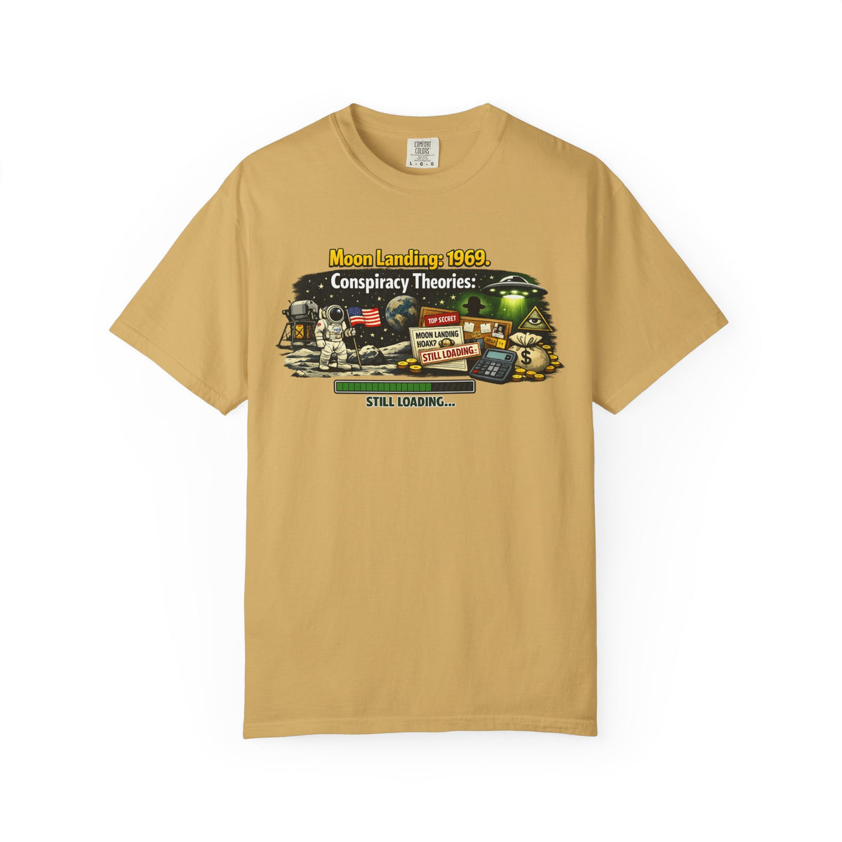 Color: Mustard | Moon Conspiracy Unisex Garment-Dyed T-shirt