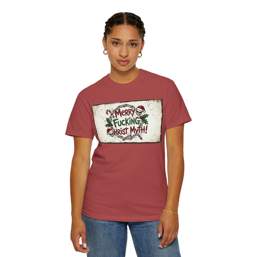 "MF Christ Myth 4" Unisex Garment-Dyed T-shirt