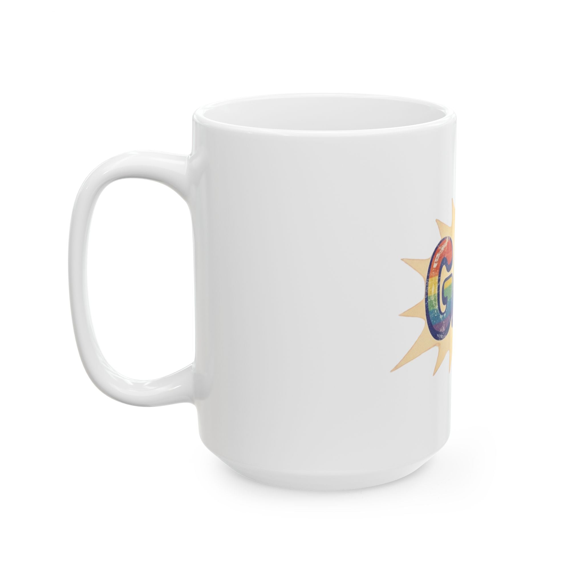 "Jesus is Gay For Me" White Ceramic Mug — Graphic