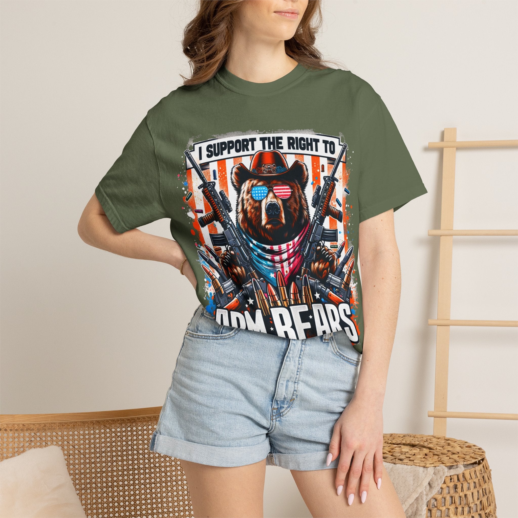 "The Right to Arm Bears" Unisex Garment-Dyed T-shirt