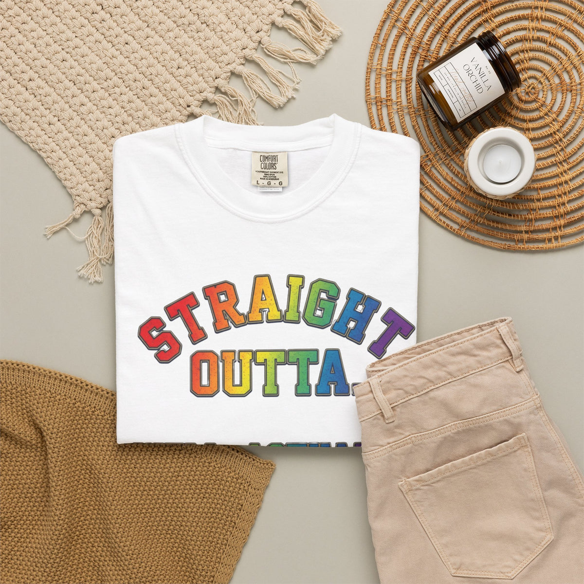 Straight Outta Not Even Unisex Garment-Dyed Tee