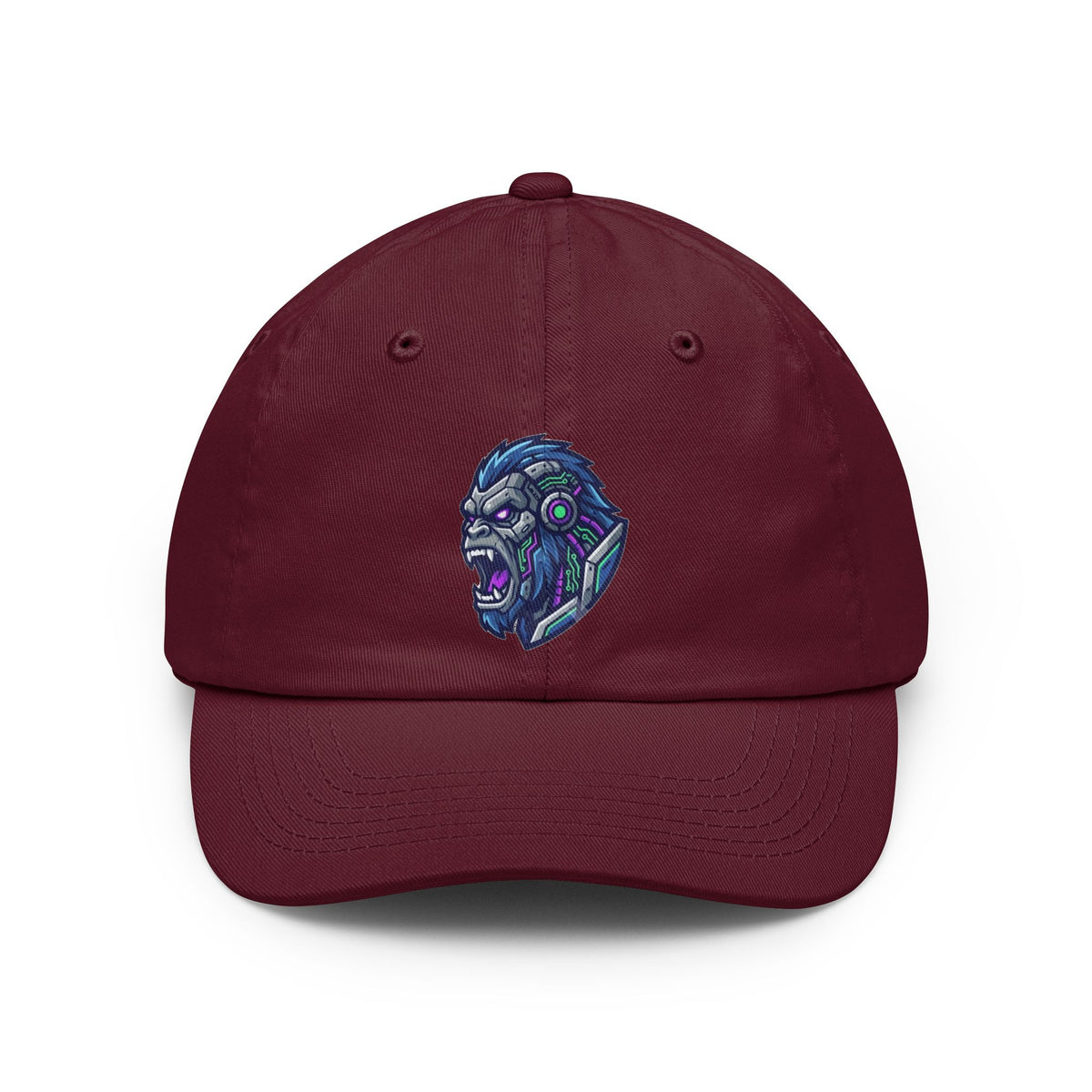 Color: Maroon | Cyber Gorilla Dad Hat