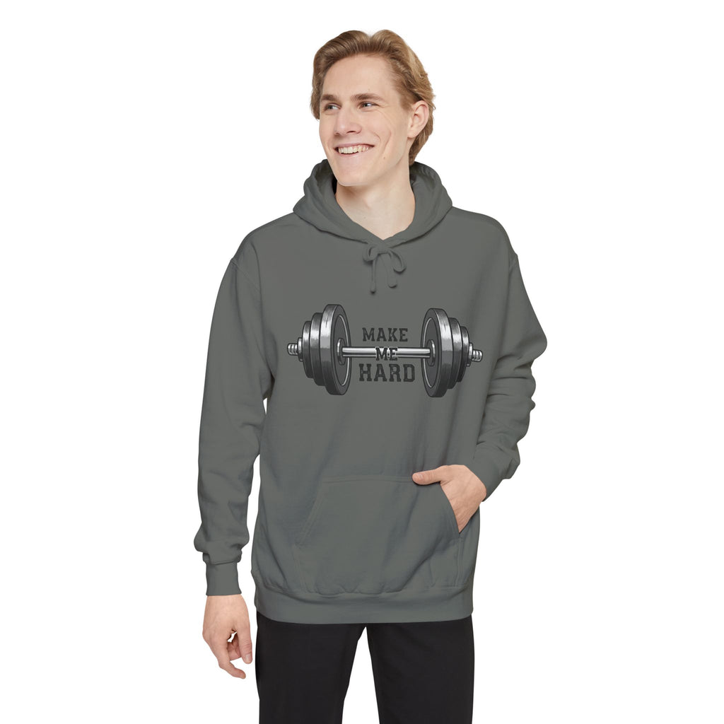 Make Me Hard - Morning Demands | Garment-Dyed Hoodie — AttitudeShirts
