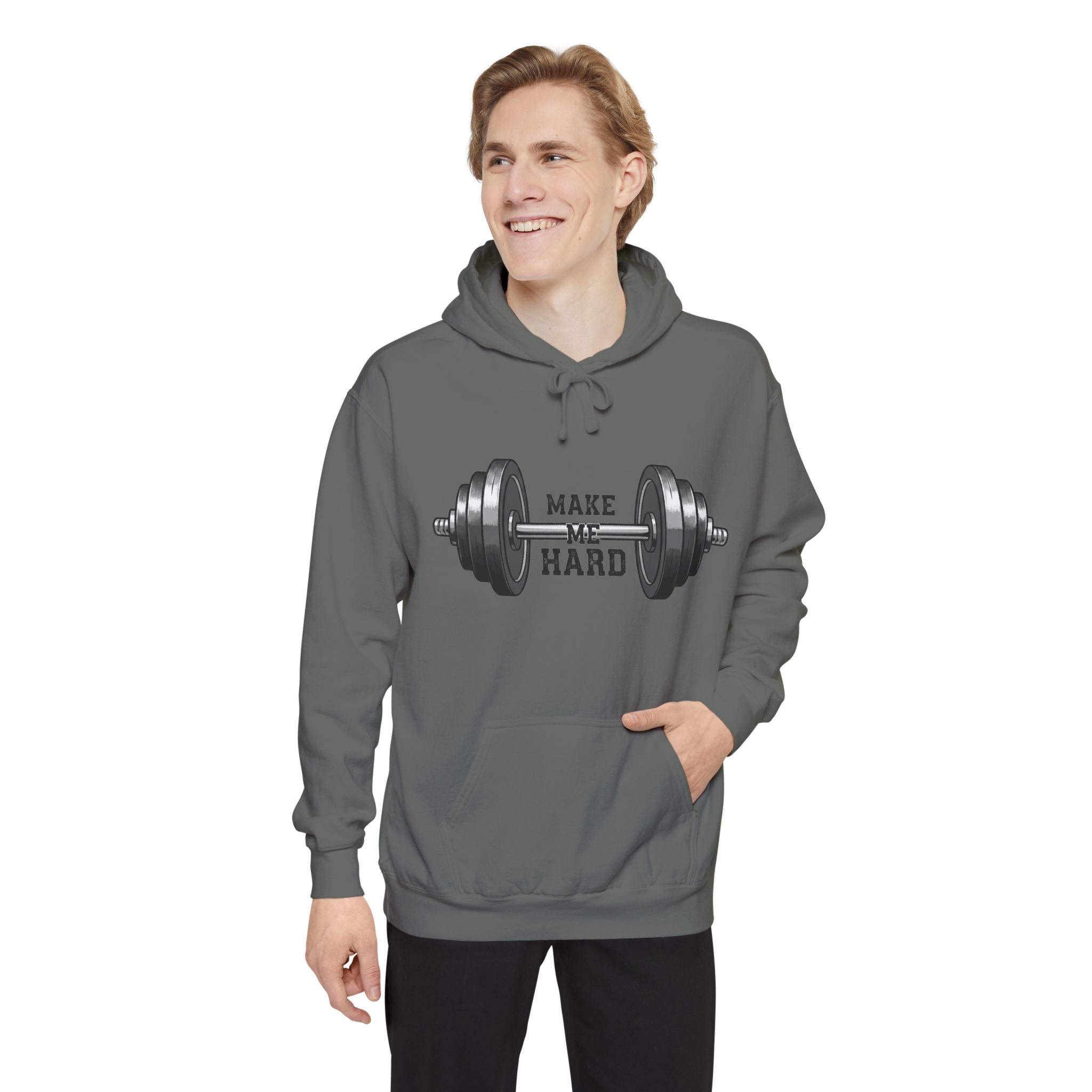Make Me Hard - Morning Demands | Garment-Dyed Hoodie — AttitudeShirts