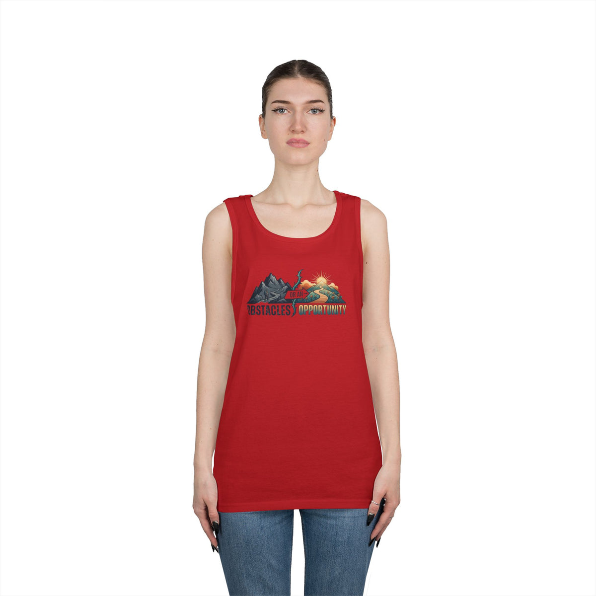 Color: Red | Obstacle Or An Opportunity Tank Top