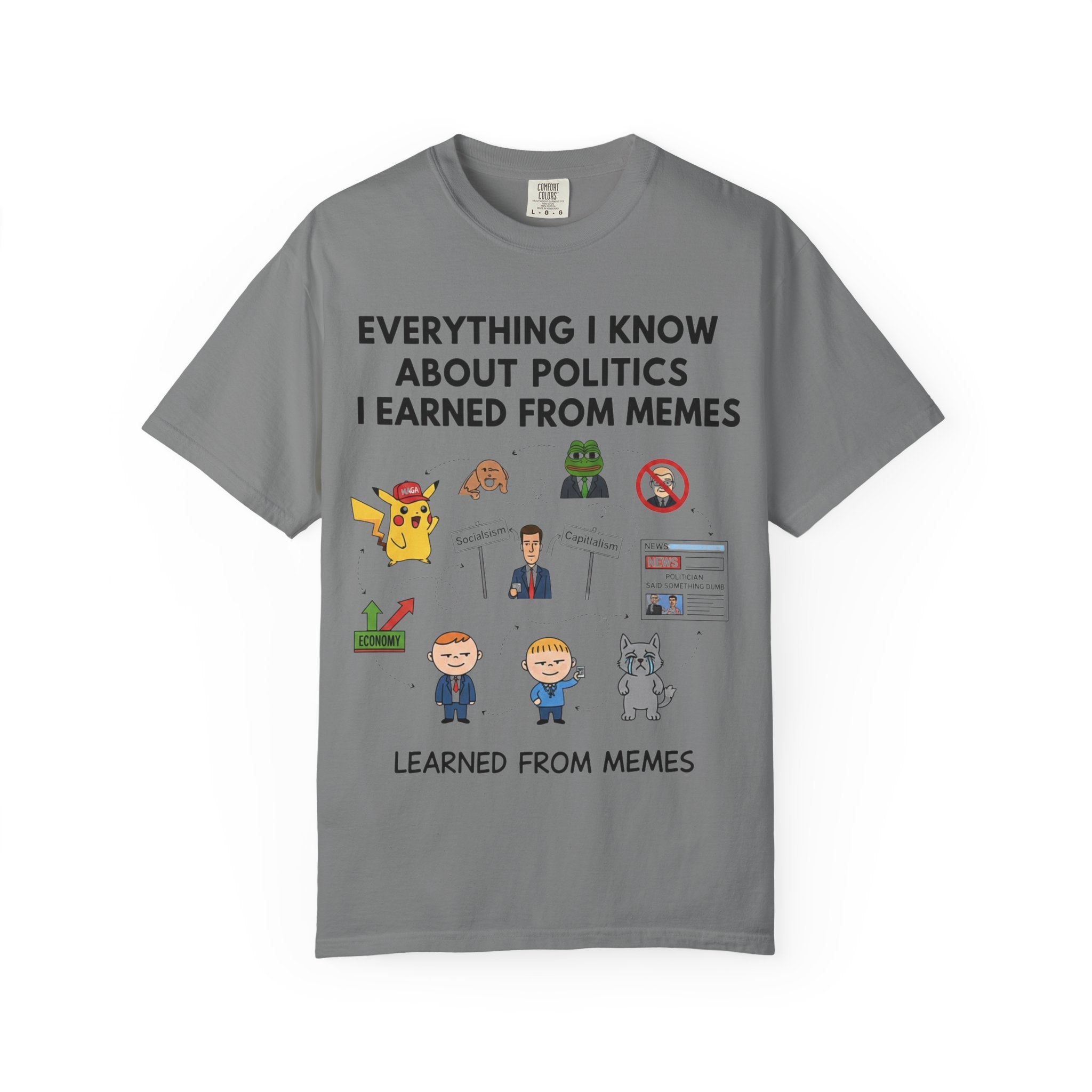 "Advanced Degrees in Memes" Unisex Garment-Dyed T-shirt