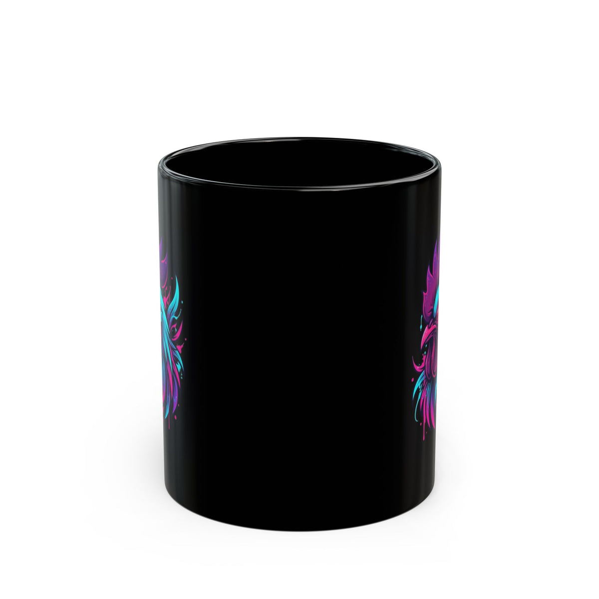 "Cock Teaser" Black Ceramic Mug — Graphic