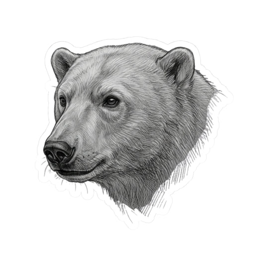 "Pencil Sketch Art Polar Bear" Sticker