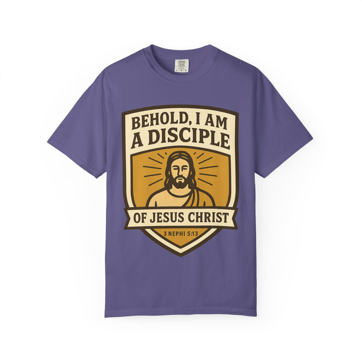 Color: Grape | Behold, I am a Disciple of Jesus Christ Unisex Garment-Dyed T-shirt