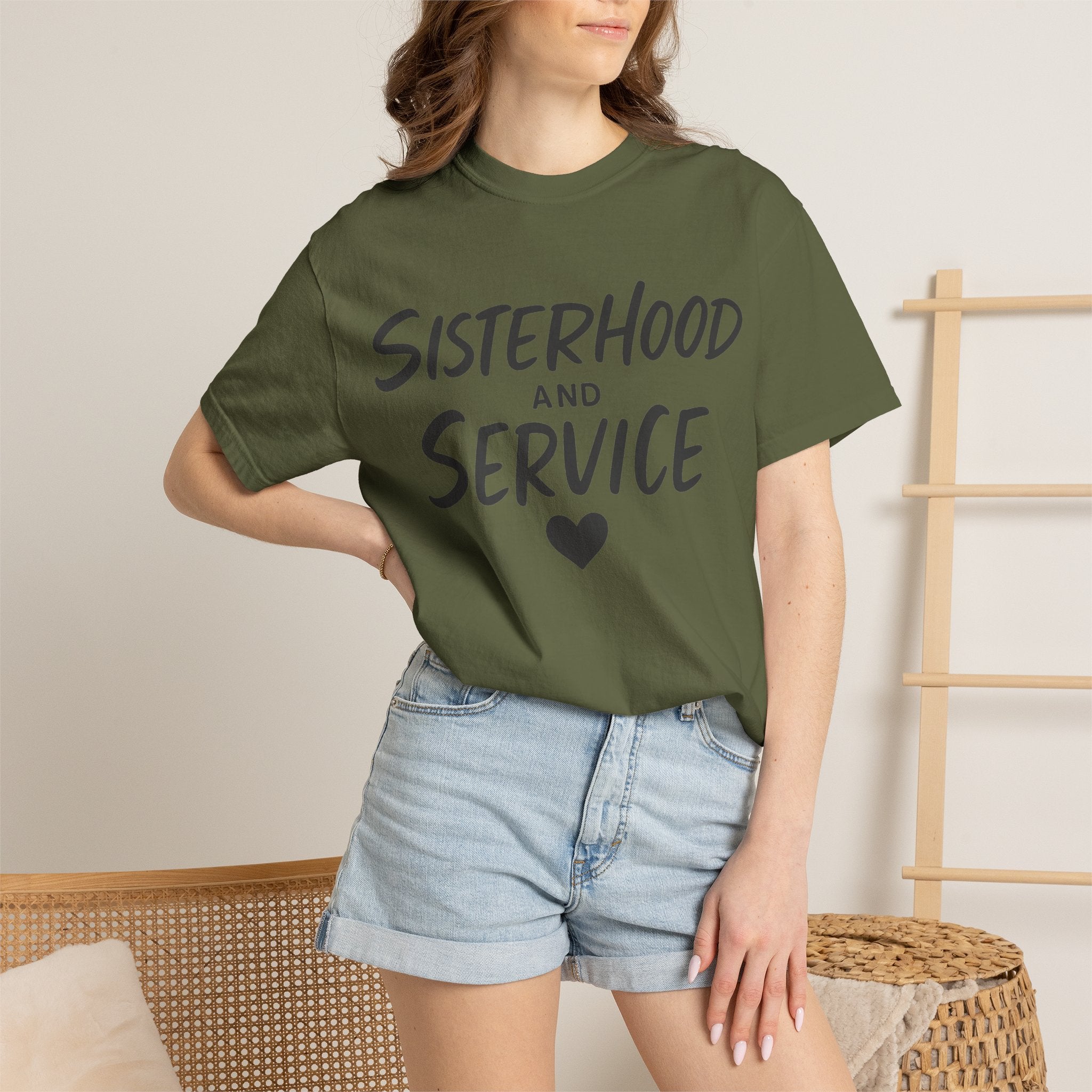"Sisterhood and Service" Unisex Garment-Dyed T-shirt