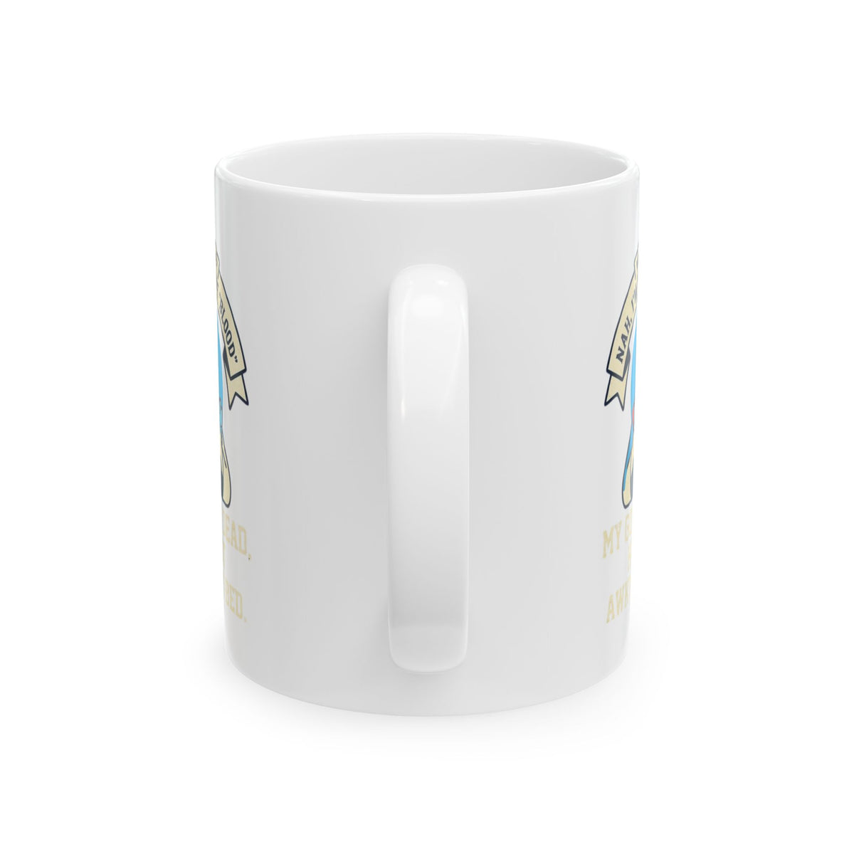"Good Book Series Not Dead Awkward In Bed" White Ceramic Mug