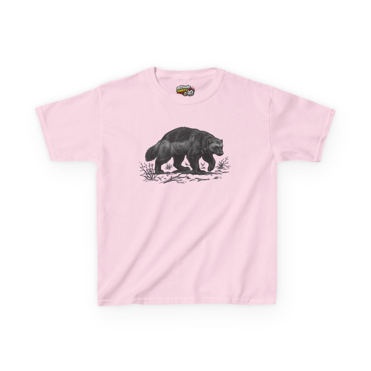 "Pencil Sketch Art Wolverine" Kids Tee