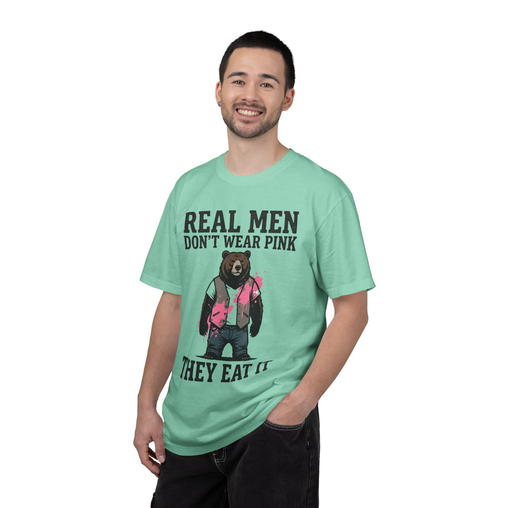 "Real Men Eat Pink" Unisex Garment-Dyed Tee