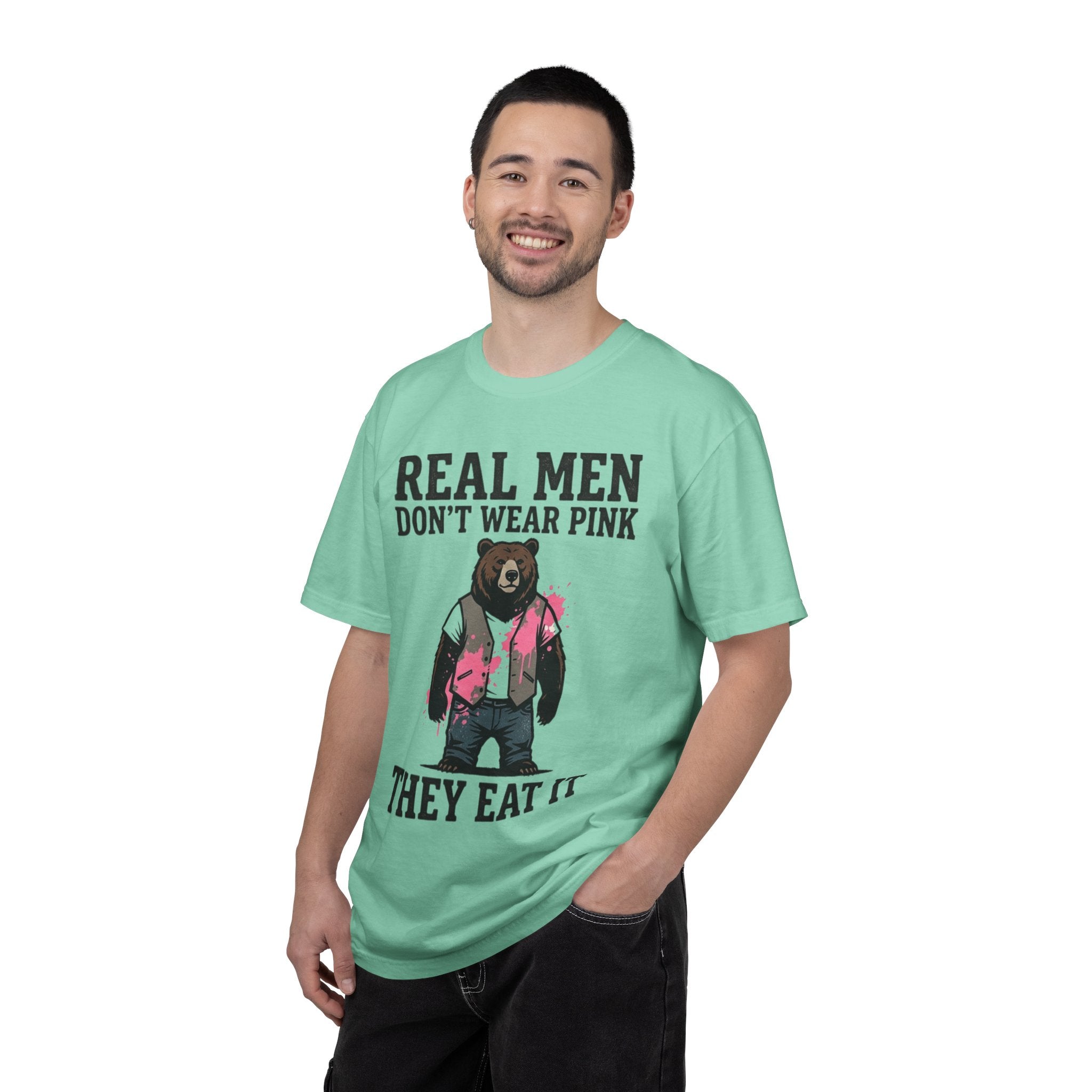 "Real Men Eat Pink" Unisex Garment-Dyed Tee
