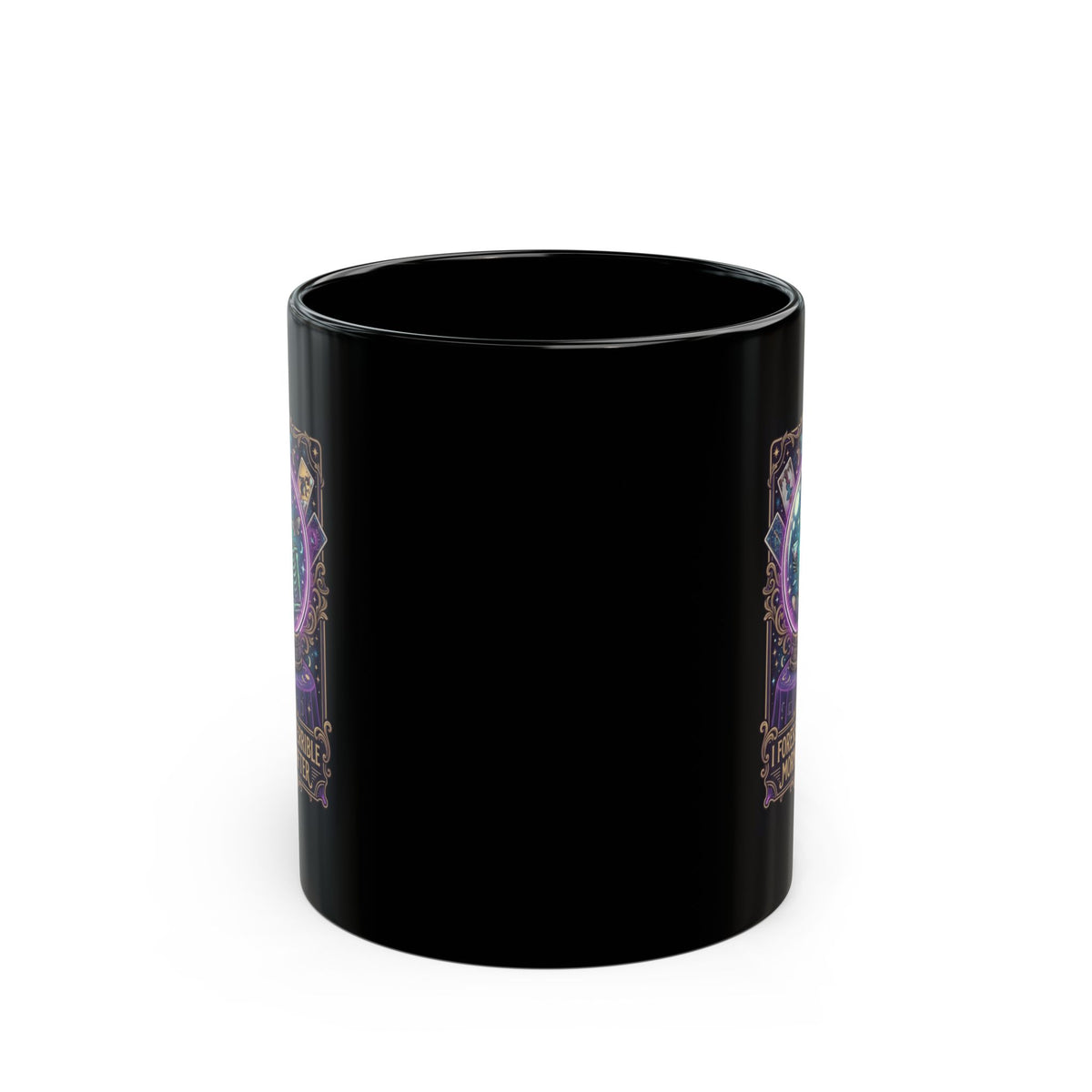 "I Foresee A Terrible Morning After" Black Ceramic Mug