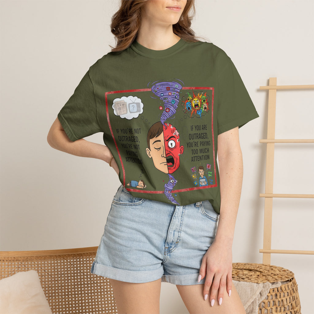 "The Outrage Paradox" Unisex Garment-Dyed T-shirt