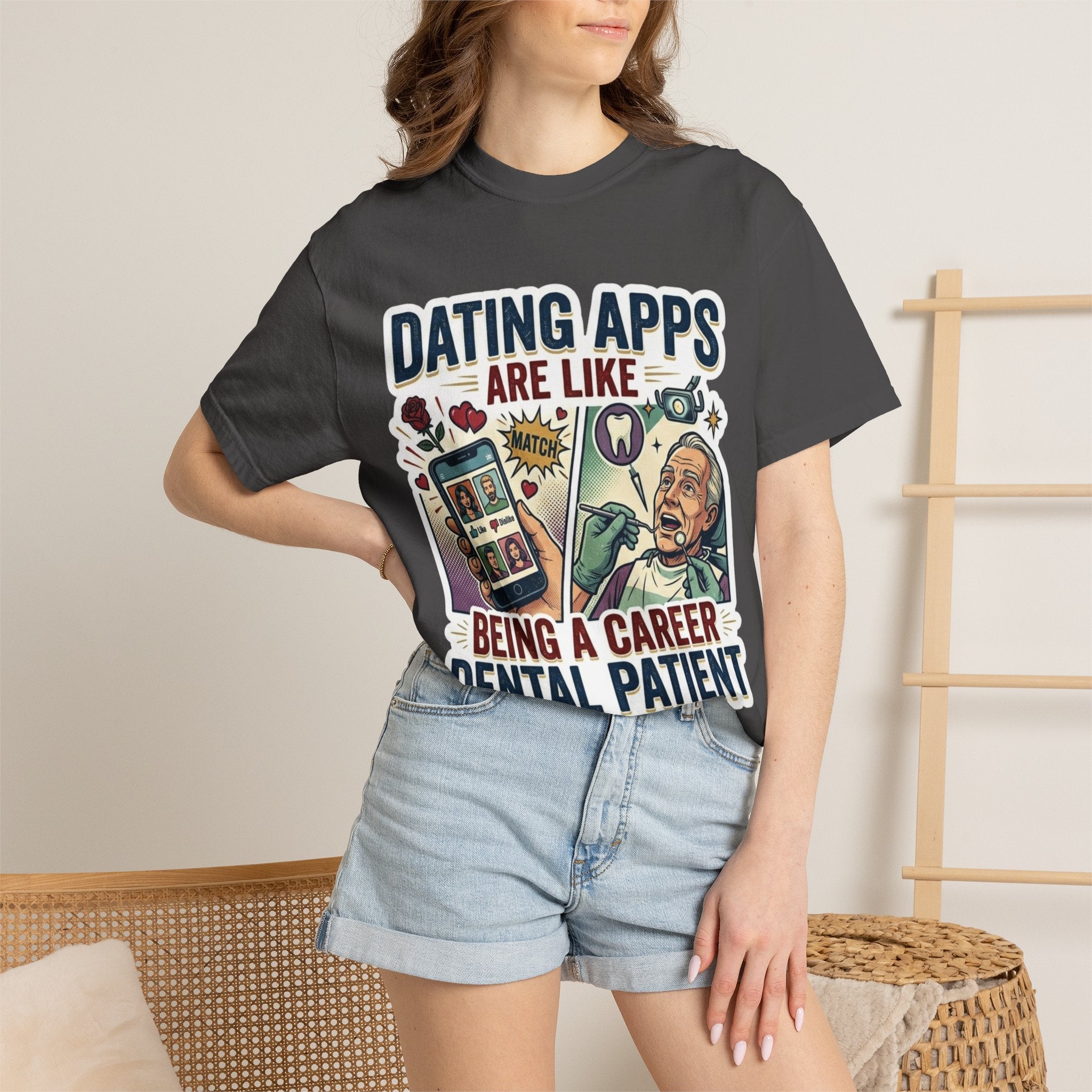 "Dating Apps" Unisex Garment-Dyed Tee