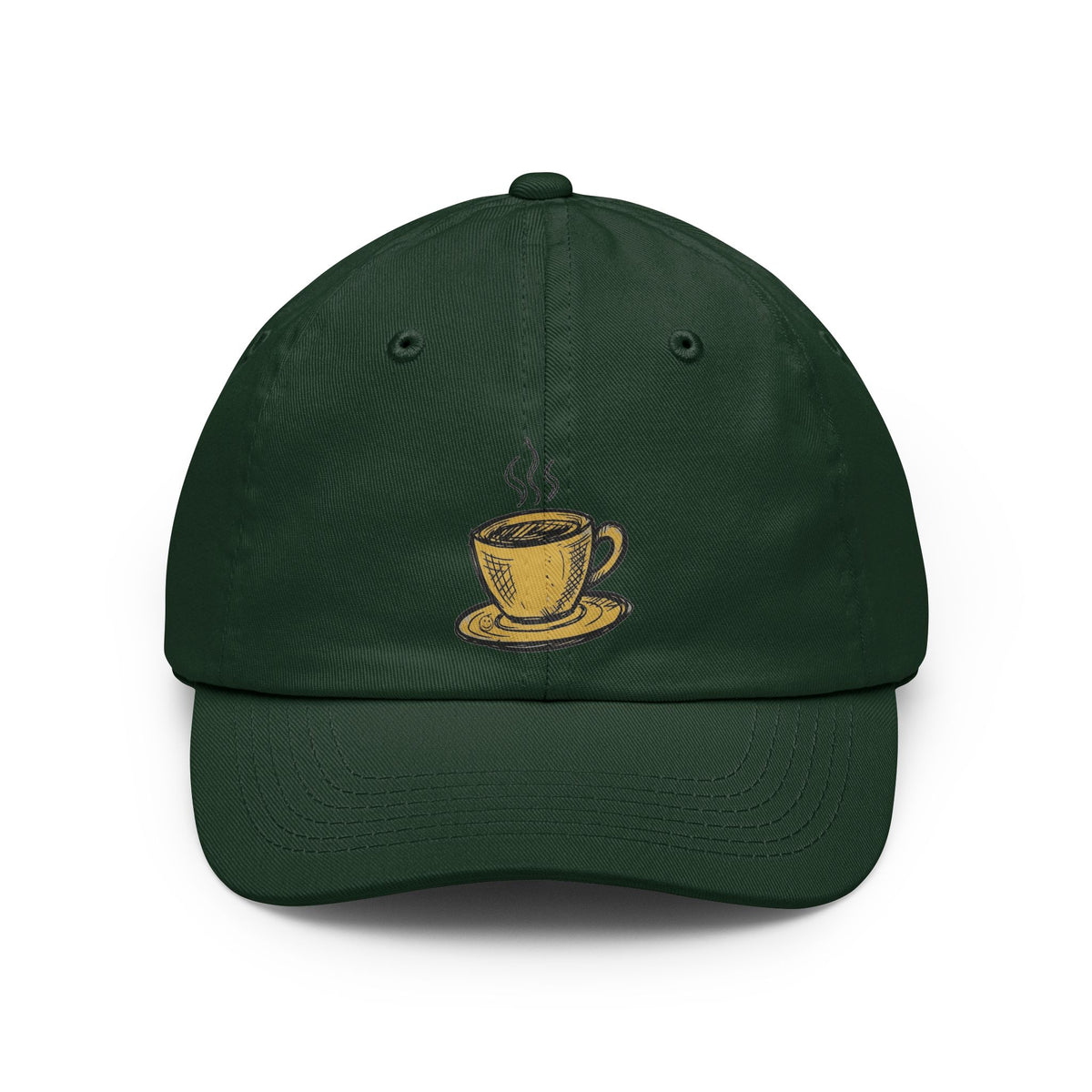 Color: Forest Green | Happy Coffee Dad Hat