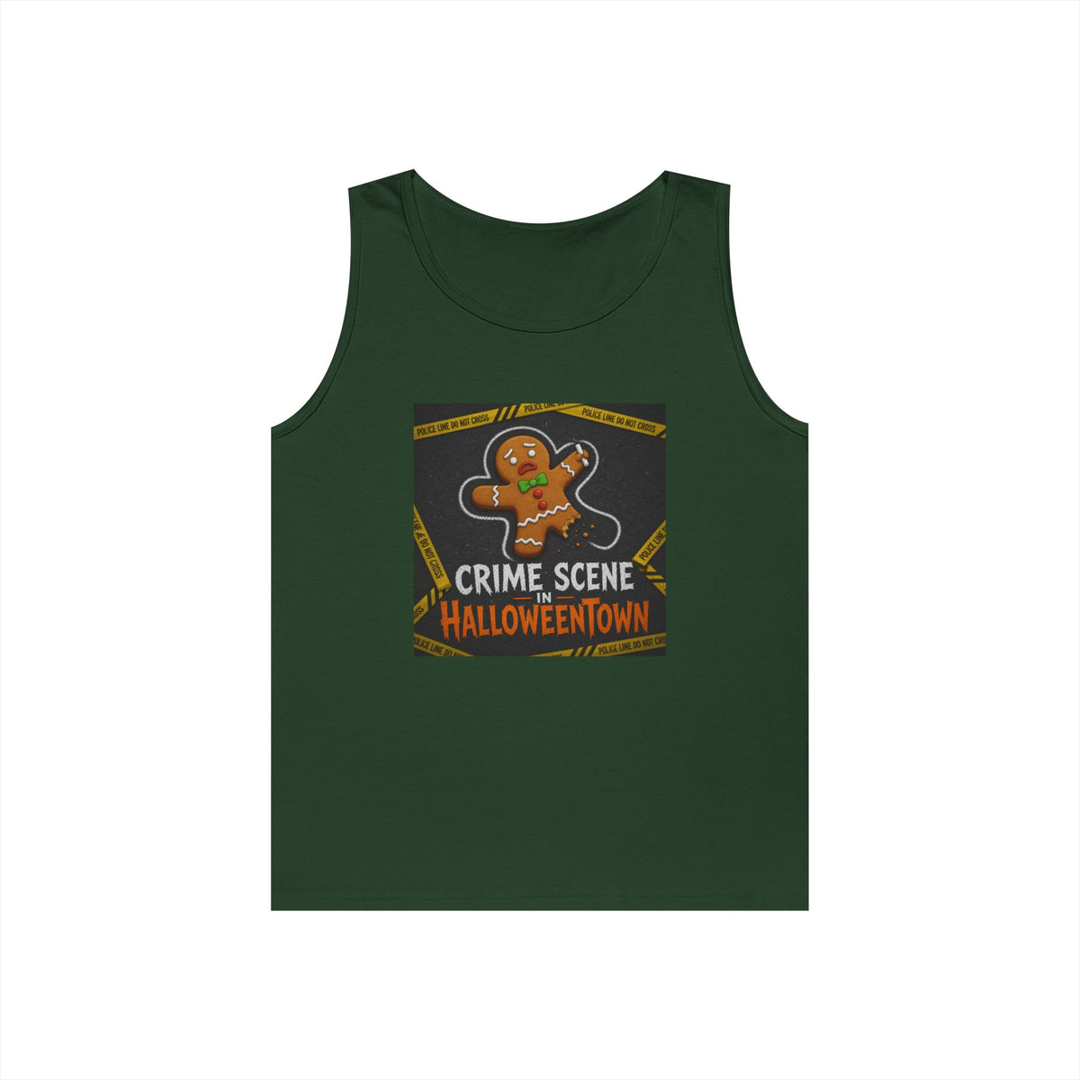 Color: Forest Green | Crime Scene in Halloweentown Tank Top