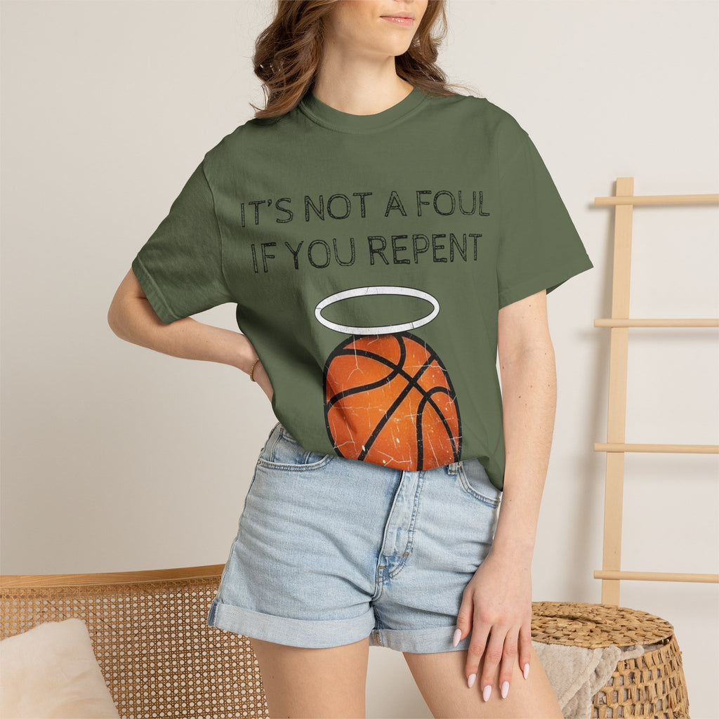 "Not a Foul If You Repent" Unisex Garment-Dyed T-shirt