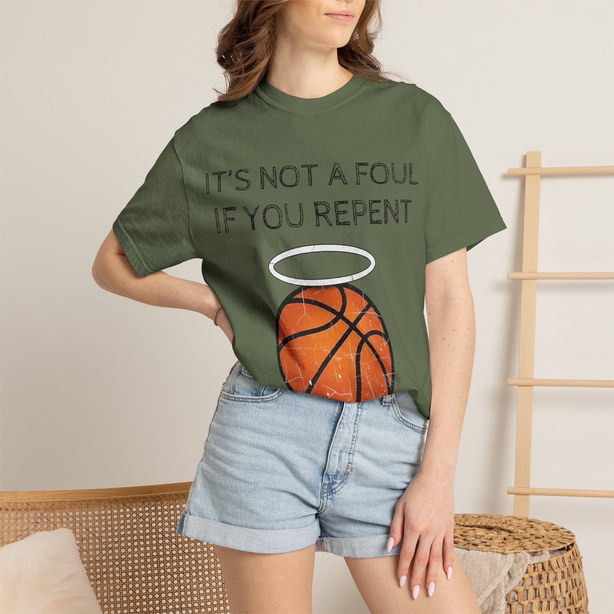 "Not a Foul If You Repent" Unisex Garment-Dyed T-shirt