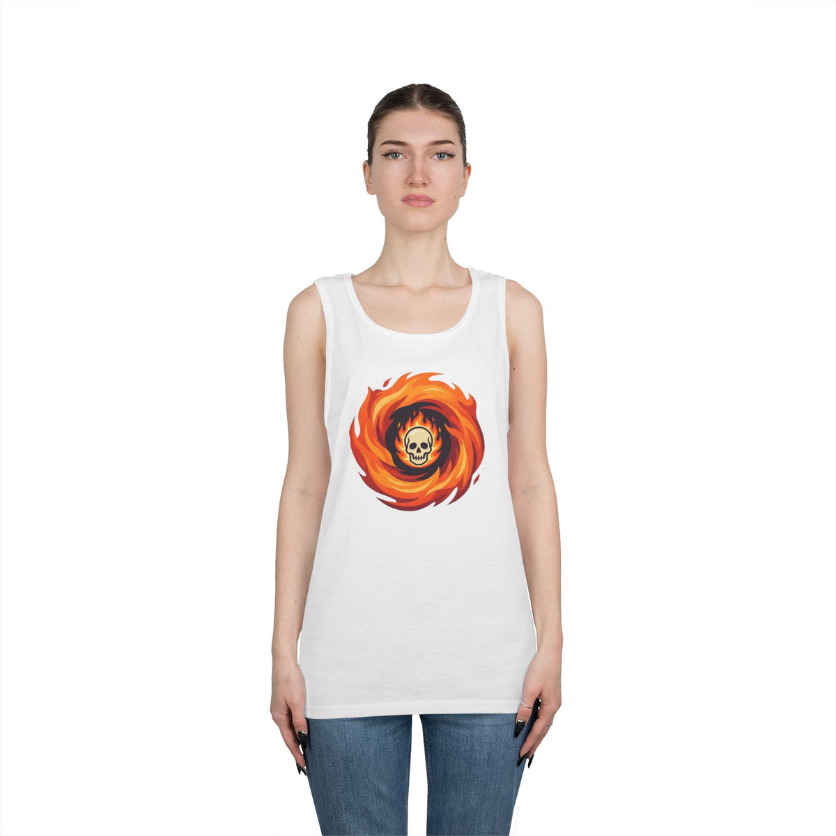 Color: White | Hellfire Tank Top