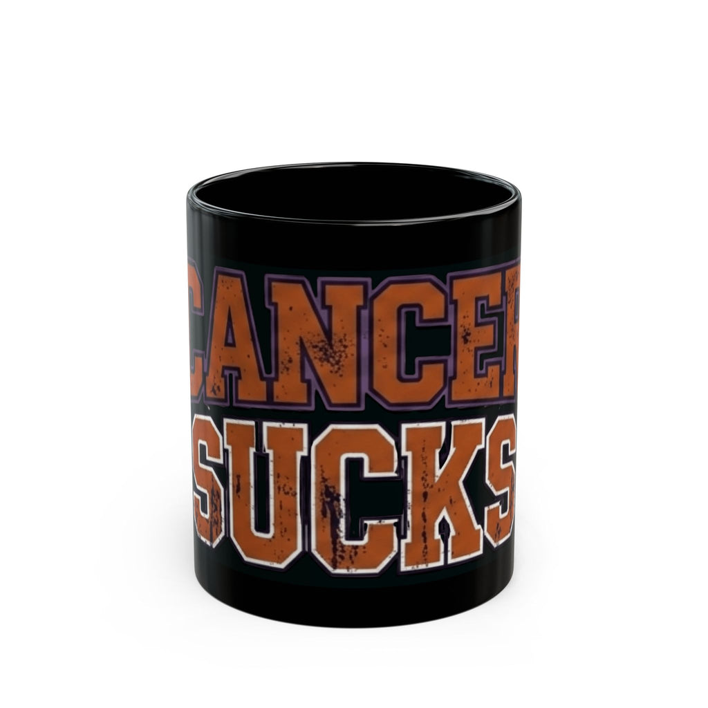 "Cancer Sucks" Black Ceramic Mug