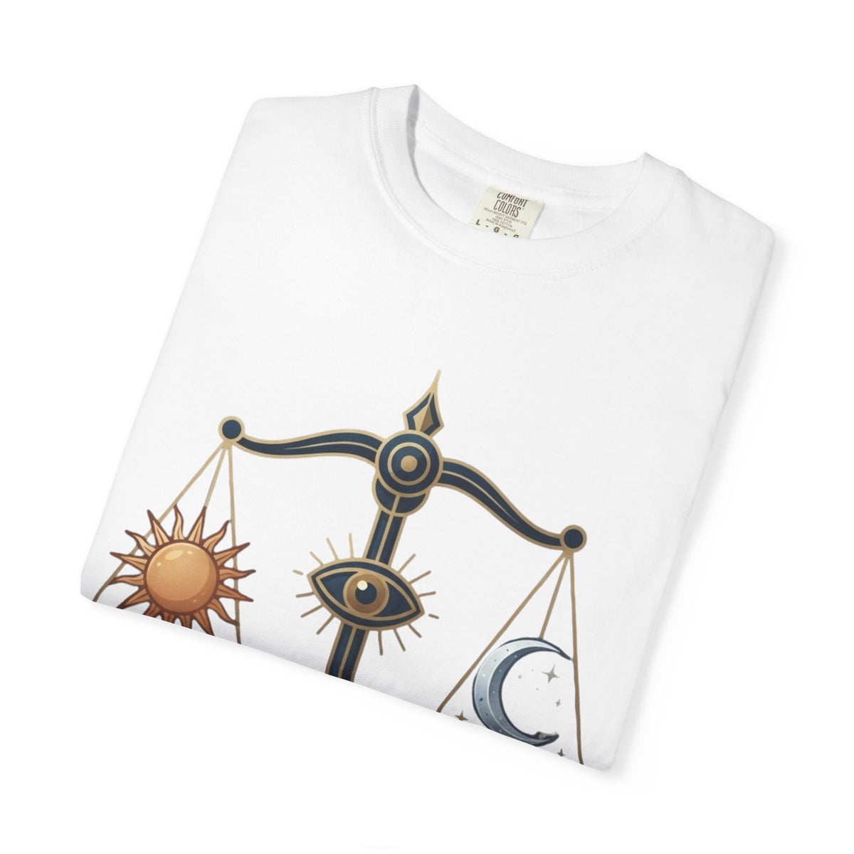 "Libra The Balanced Scales" Unisex Garment-Dyed Tee