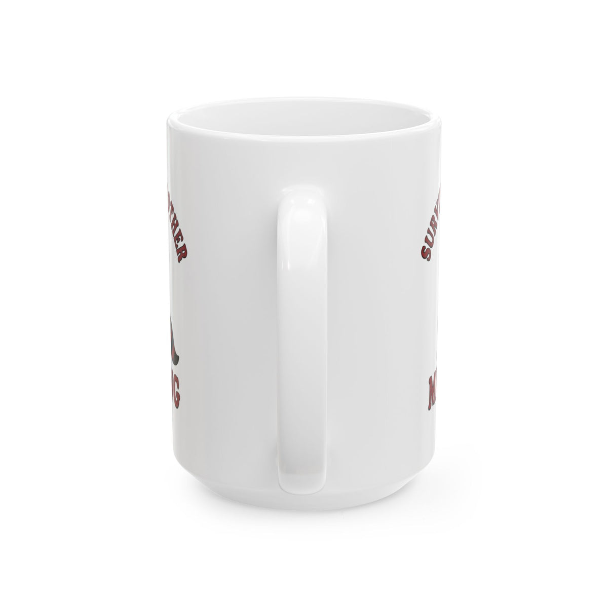 "Surviving Another Meeting" White Ceramic Mug