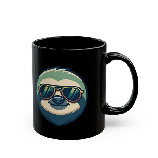 "Sloth Credible" Black Ceramic Mug — Graphic