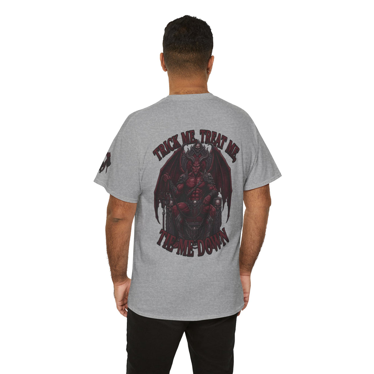 Color: Sport Grey | Trick Me Treat Me Tie Me Down Premium Graphic Tee