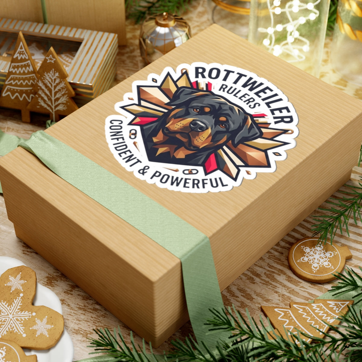 "Rottweiler Rulers Confident Powerful" Sticker — Main