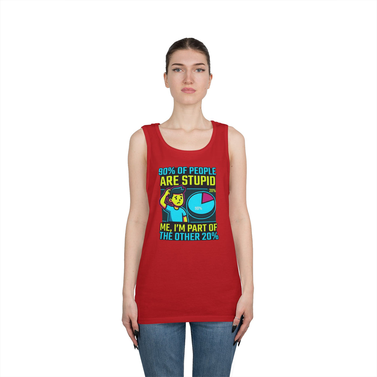 "90% Of People Are Stupid" Tank Top