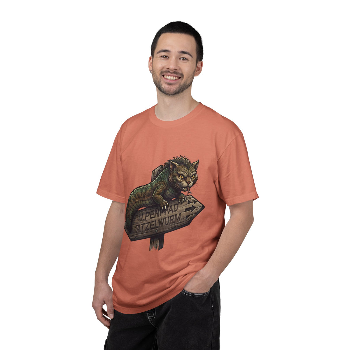 Color: Terracotta | Tatzelwurm (Alpine Europe) Unisex Garment-Dyed Tee