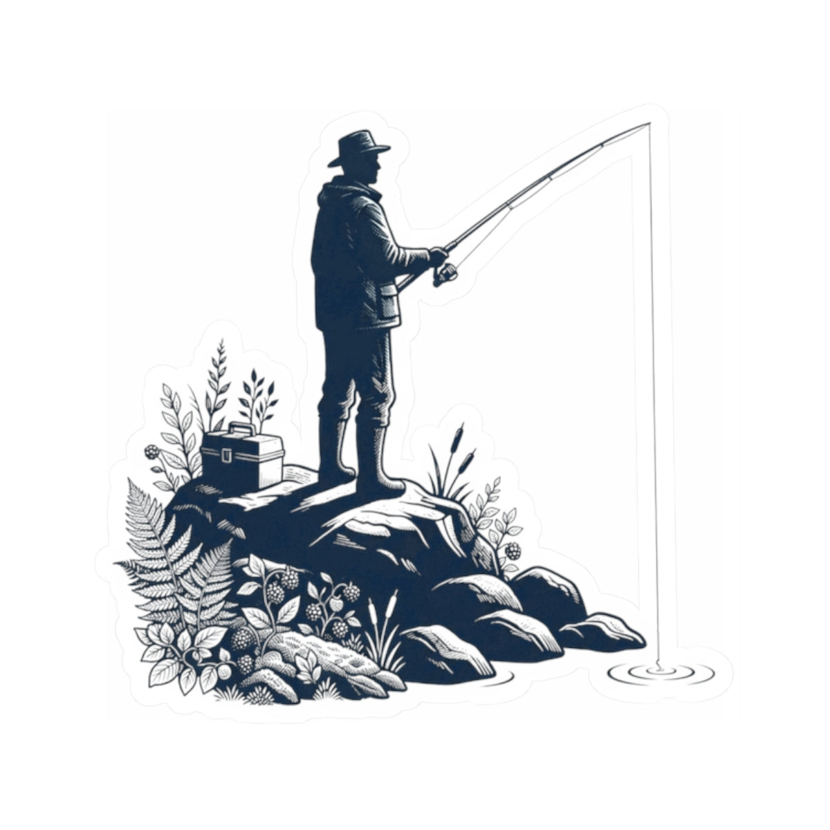 "Fishing" Sticker — Main