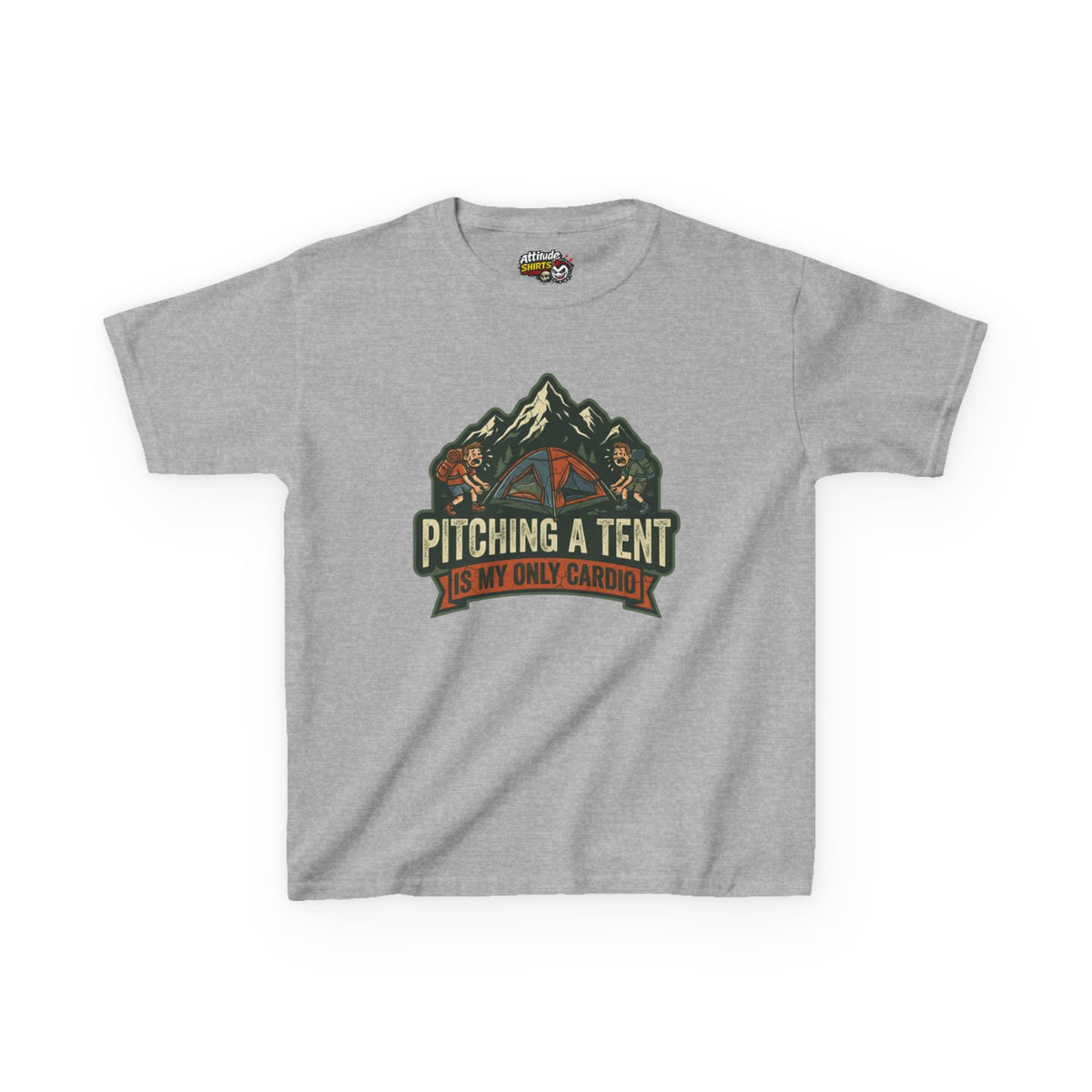 Pitching A Tent Is My Only Cardio Kids Tee