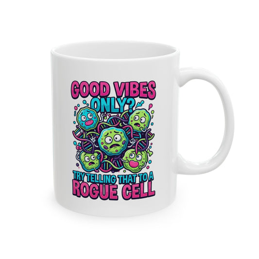 "Good Vibes Only" White Ceramic Mug