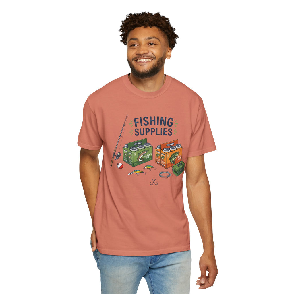 "Fishing Supplies" Unisex Garment-Dyed Tee