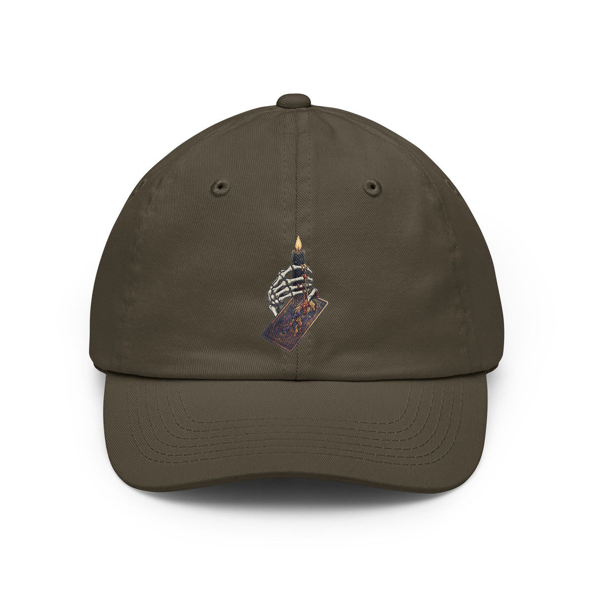 Color: Olive | Skeletal Hand And Tarot Card Dad Hat