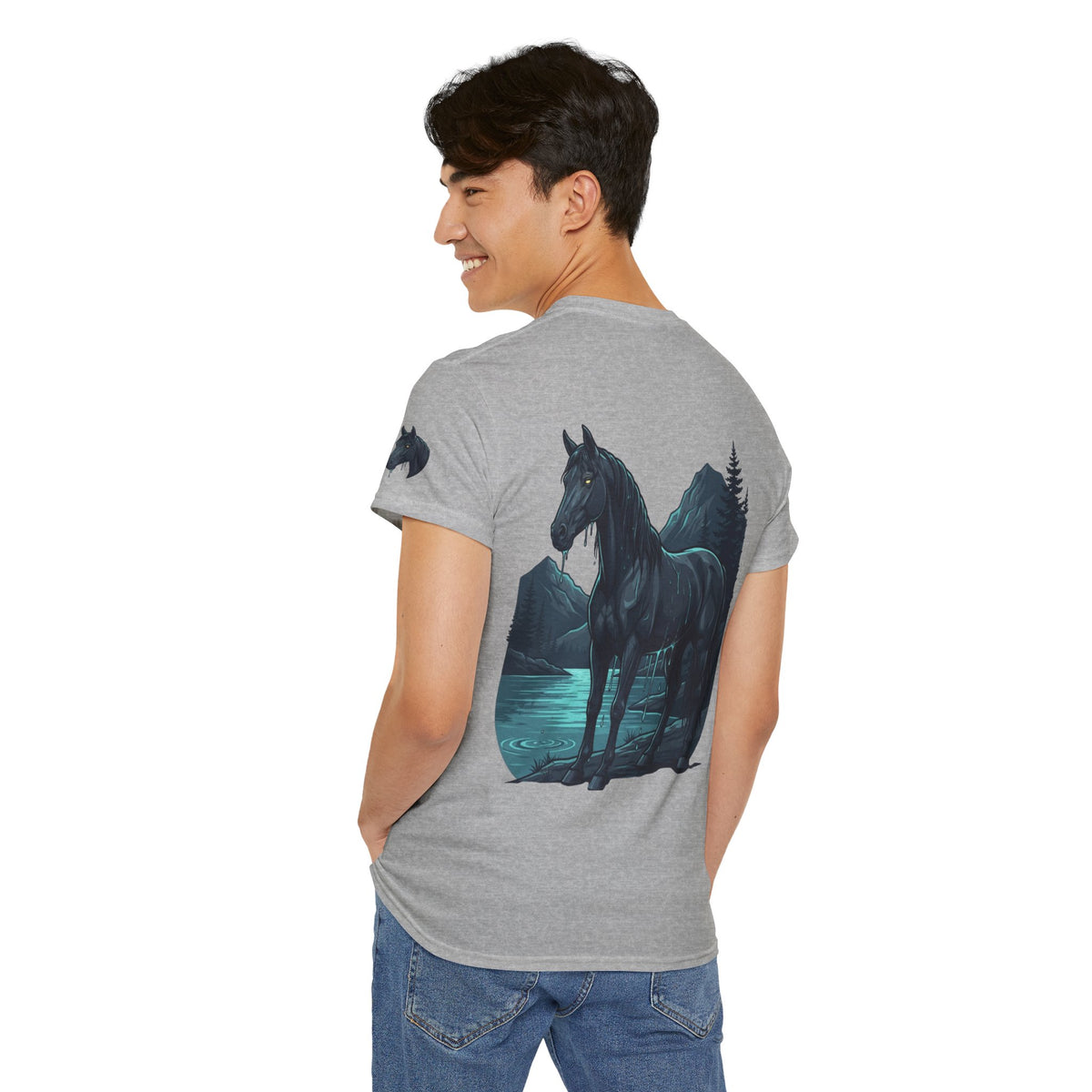 Color: Sport Grey | Kelpie (Scottish Folklore) Premium Graphic Tee