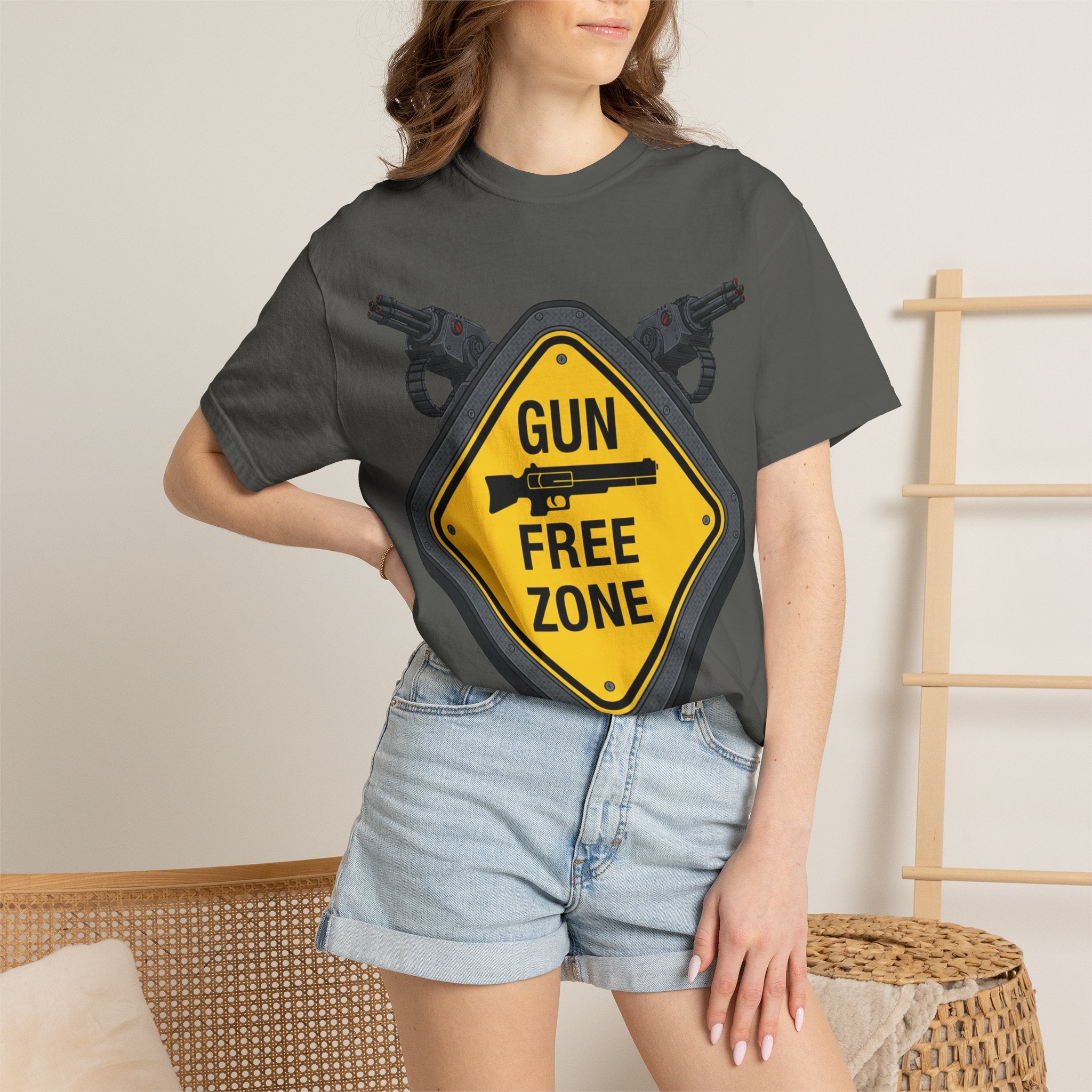 "Gun Free Zone (Heavy Metal Edition)" Unisex Garment-Dyed T-shirt